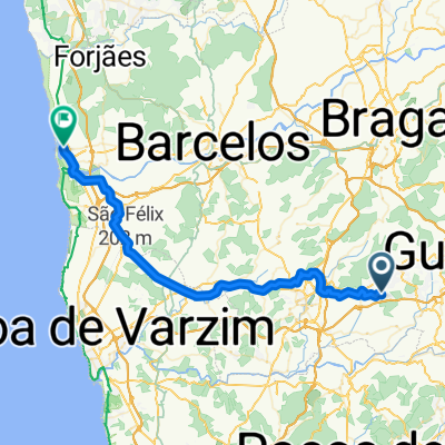 De Rua do Carvalhal a Rua Santa Maria dos Anjos