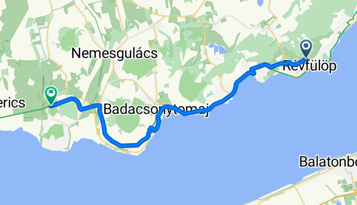 Szőlő utca, Révfülöp to 71-es főút, Szigliget