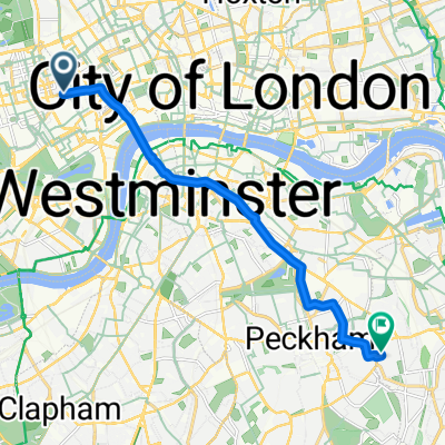 Eastcastle Street, London to Swallow Close, London