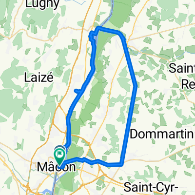 Mâcon - Fleurville - Pont-de-Vaux - Bâge-le-Châtel - Mâcon
