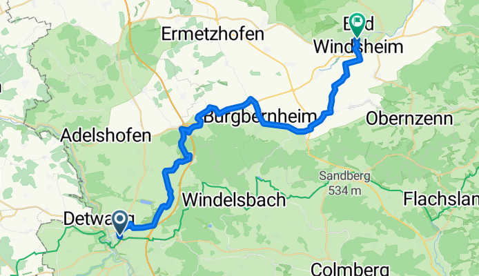 Rothenburg ob der Tauber - Bad Windsheim
