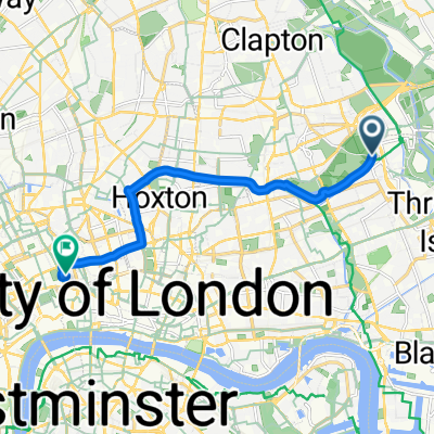Tower Hamlets, London to Baldwin's Gardens, London