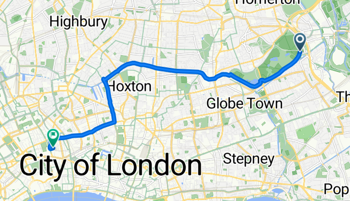Tower Hamlets, London to Baldwin's Gardens, London