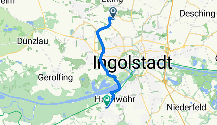 August-Horch-Straße, Ingolstadt nach Hagauer Straße, Ingolstadt