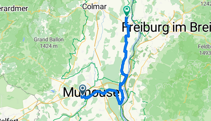 Rue du Frioul, Mülhausen nach Grande Rue, Biesheim