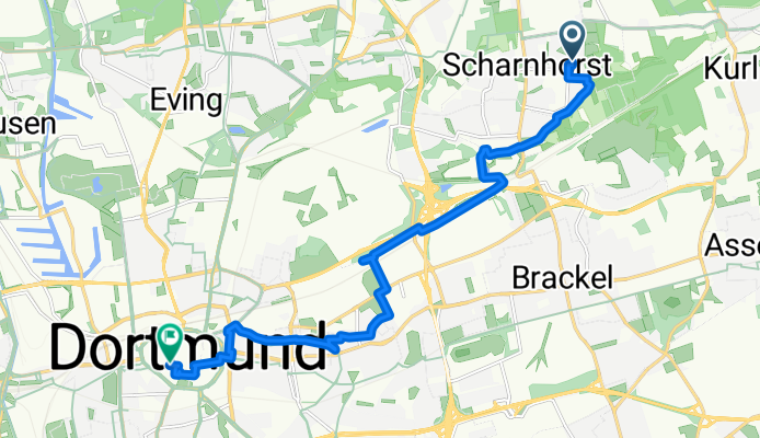 Route in Dortmund