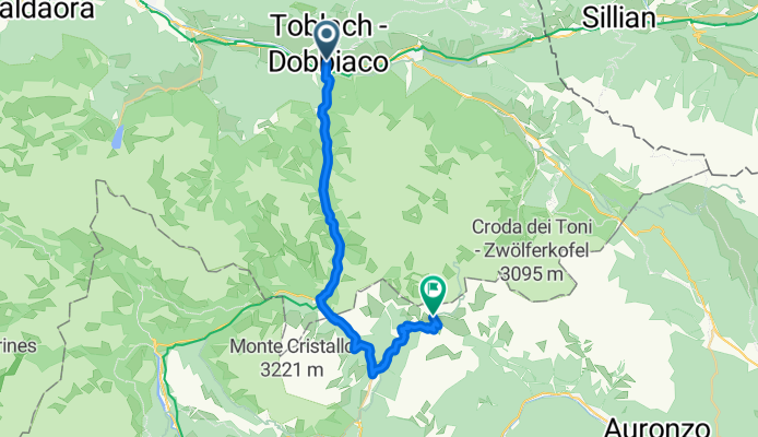 Route to Rifugio Auronzo