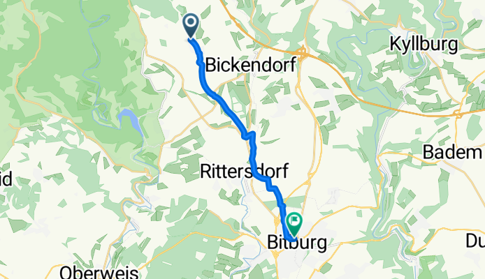 Auf Mühlberg nach Bitburg