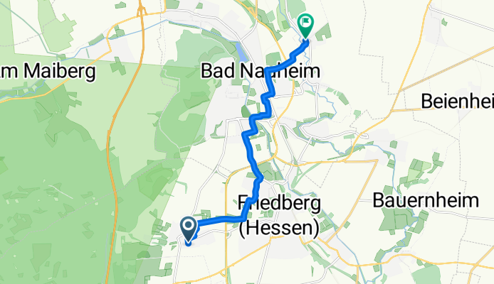 Südstraße, Friedberg (Hessen) nach Södeler Weg, Bad Nauheim