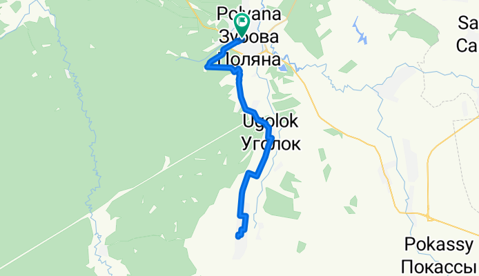 Октябрьская улица, Зубова Поляна до Октябрьская улица, Зубова Поляна