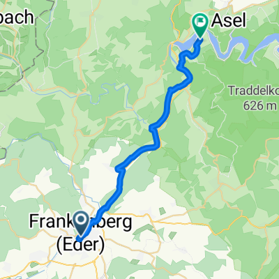 von Frankenberg nach Vöhl Harbshausen