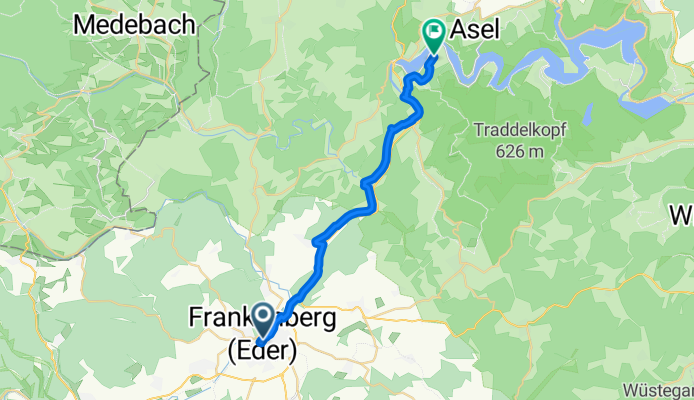 von Frankenberg nach Vöhl Harbshausen