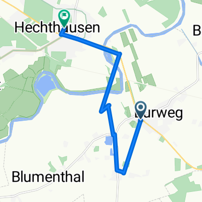 Blaue Straße nach Moosweg