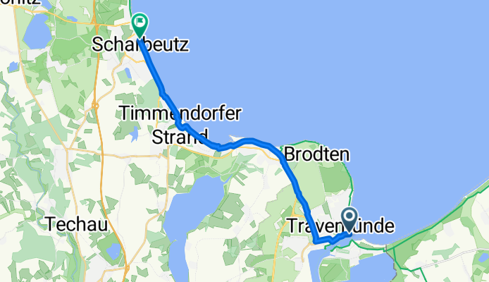 Am Leuchtenfeld, Lübeck nach Hansastraße, Scharbeutz