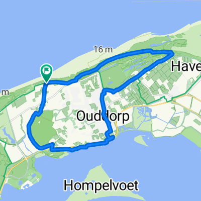 Fietsroute met uitzicht op Hompelvoet