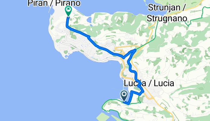 Lucija, Portorož do Ulica IX. Korpusa, Piran
