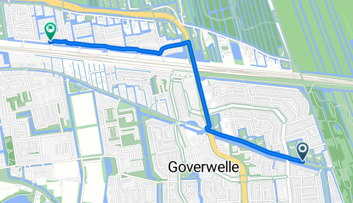 Watergangpolderplein, Gouda naar Citroenvlinderstraat, Gouda