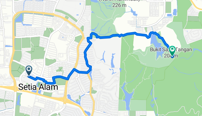 Shah Alam to Taman Pertanian Bukit Cahaya Seri Alam, Shah Alam