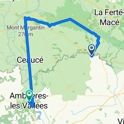 De Route de Couterne à Place du Château