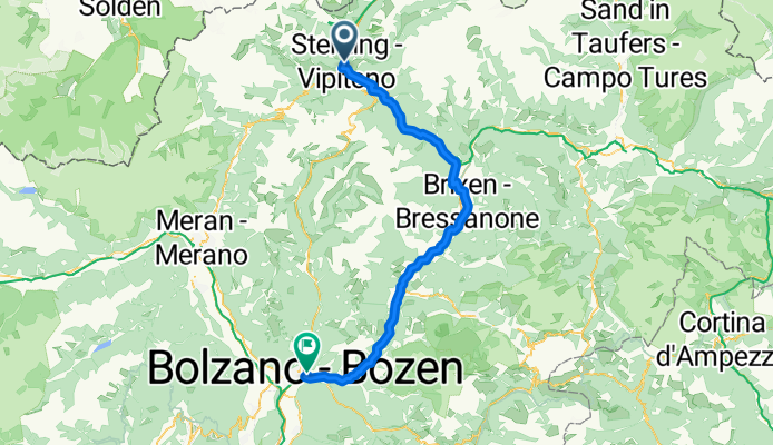 Via Sebastian Baumgartner, Vipiteno to Via Laurin, Bolzano