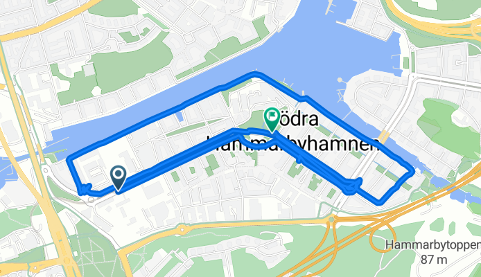 Hammarby allé, Stockholm to Lumaparksvägen, Stockholm