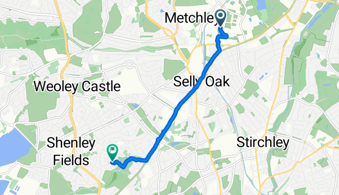 Westgate, Birmingham to St Denis Road, Birmingham