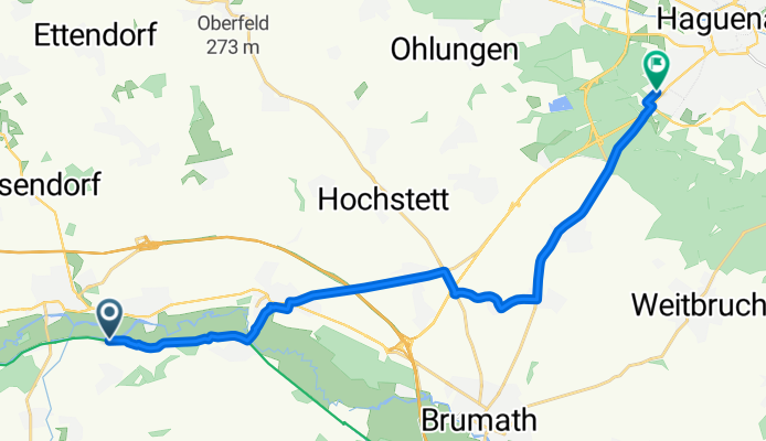 Voie Verte de Brienne-le-Château à Barrière-sur-Seine, Hochfelden nach Rue de la Piscine, Hagenau