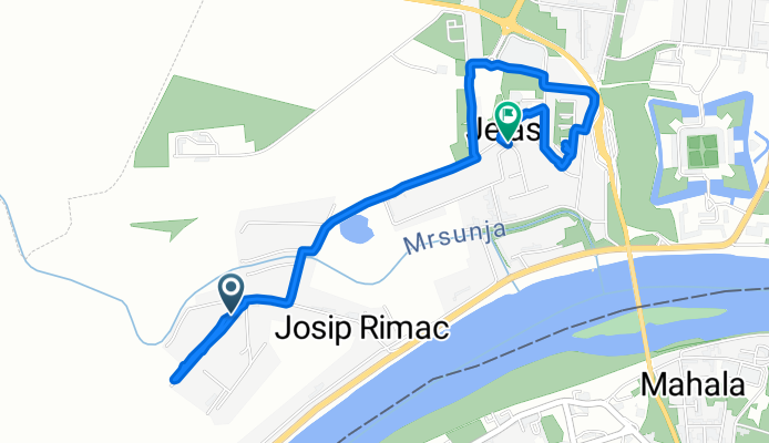 Ulica Augustina Jarića, Slavonski Brod to Ulica Luke Botića, Slavonski Brod