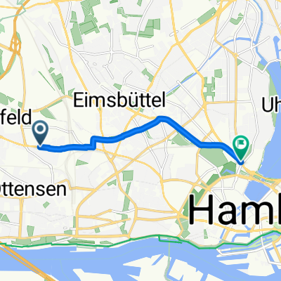Route zu Hamburg Dammtor