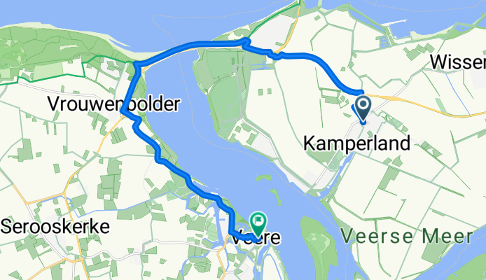 Korte Nieuwstraat, Kamperland nach Markt, Veere