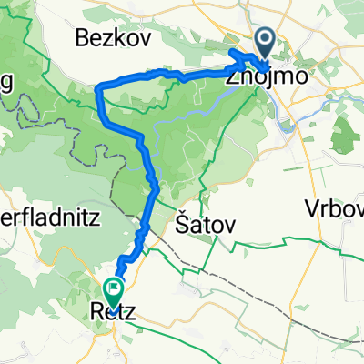 Znojmo über Masovice nach Retz