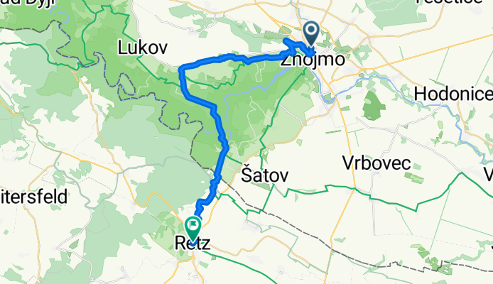 Znojmo über Masovice nach Retz