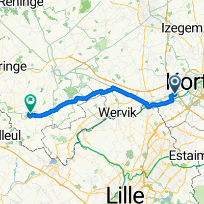 Kozakstraat, Wevelgem naar Kemmelbergweg, Heuvelland