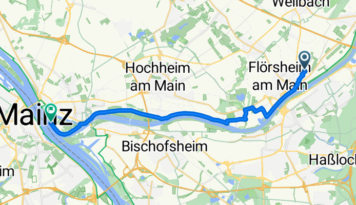 Von Flörsheim am Main bis Wiesbaden