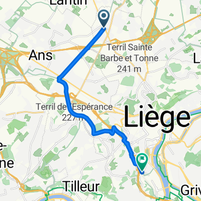 Route in Liège