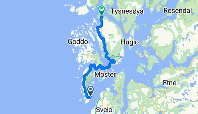 Hovlandsvegen, Bømlo to Sandvikvegen, Fitjar