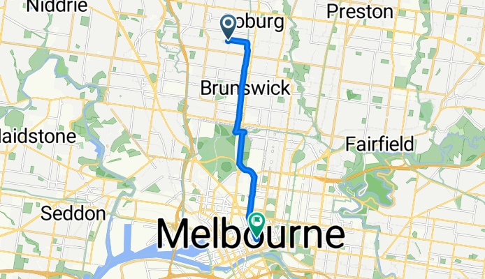 Shaftsbury St, Coburg to Bourke St, Melbourne