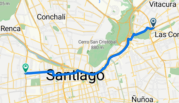 Ruta desde Avenida Presidente Kennedy