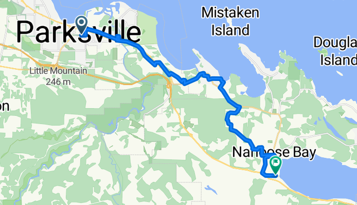 Jensen Ave E, Parksville to Nanoose Beach Rd, Nanaimo
