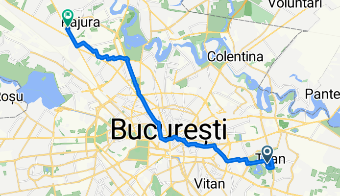 Route to Bulevardul Bucureștii Noi