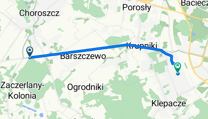 Kruszewska, Choroszcz do Litewska, Białystok