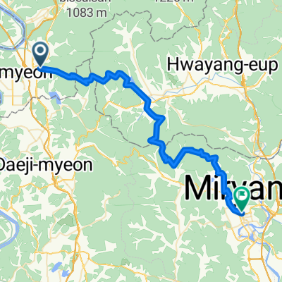 Yugok-ri, Daegu to Gyo-dong, Miryang-si