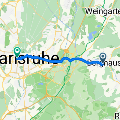 Buchenstraße, Pfinztal nach Amalienstraße, Karlsruhe