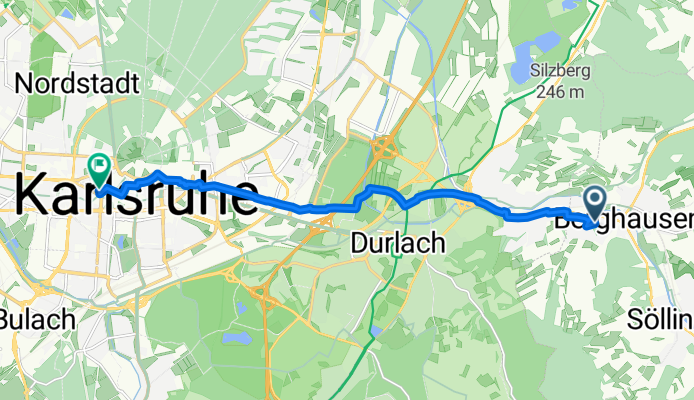 Buchenstraße, Pfinztal nach Amalienstraße, Karlsruhe