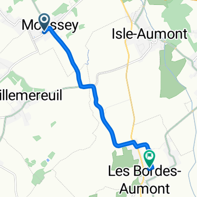 Rue des Clos, Moussey to Rue du Relais, Les Bordes-Aumont