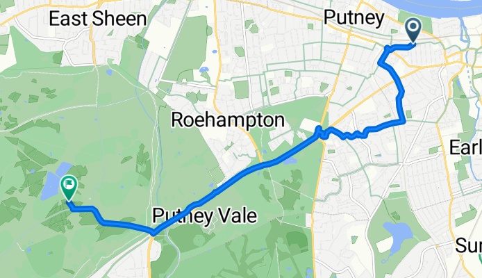 Cromford Road, London to Richmond upon Thames, Richmond