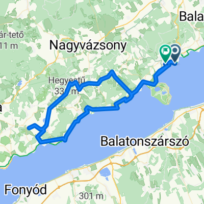 Aranyhíd sétány, Balatonfüred - Castricum tér, Balatonfüred