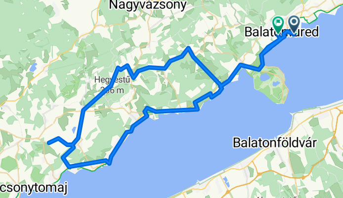 Aranyhíd sétány, Balatonfüred - Castricum tér, Balatonfüred