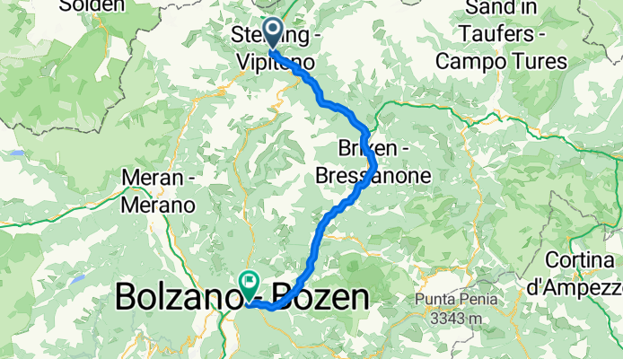 Via Santa Margherita, Vipiteno to Via Hildegardaub, Bolzano