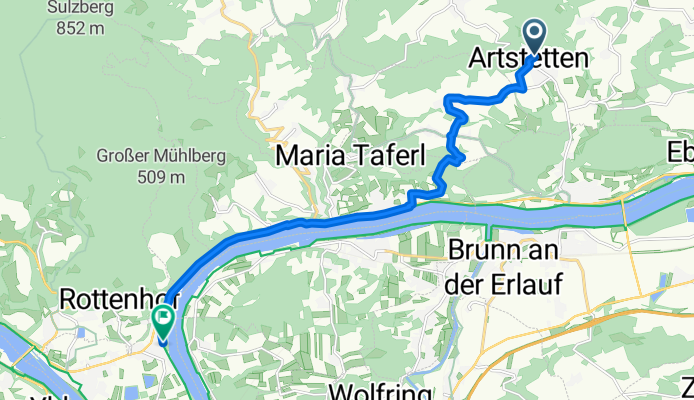 Am Eichberg, Artstetten-Pöbring nach Donaustraße, Persenbeug-Gottsdorf